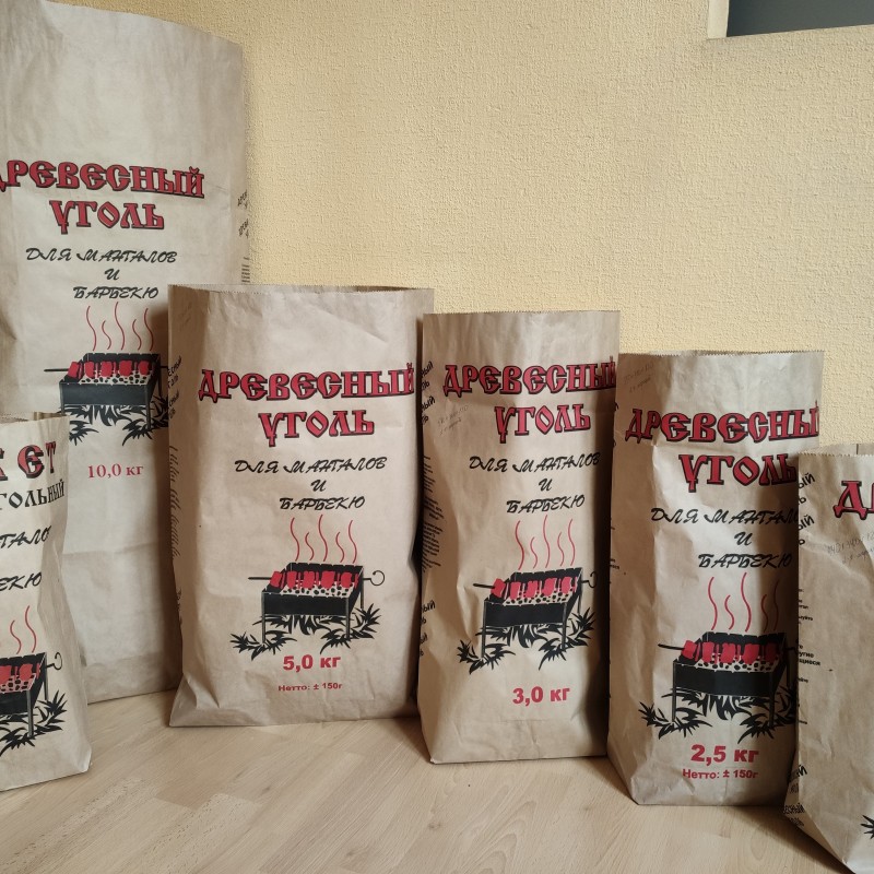 Мішки паперові під деревне вугілля  Мішки для сипучих продуктів  Комбікормів на 25 кг